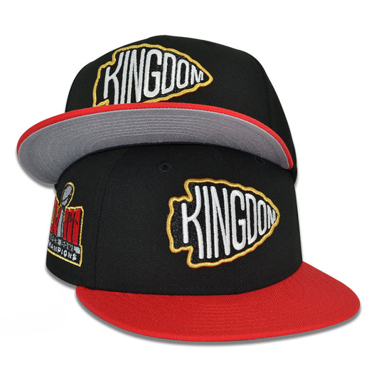Kansas City Chiefs "CAPTAIN KINGDOM" Exclusive New Era 59Fifty Fitted Hat - Black/FDRed