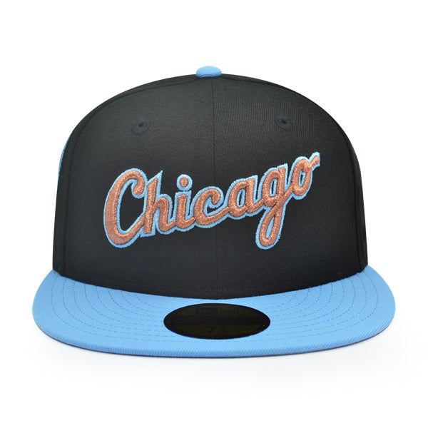 Chicago White Sox 95 YEARS Exclusive New Era 59Fifty Fitted Hat - Black/Radiant Blue