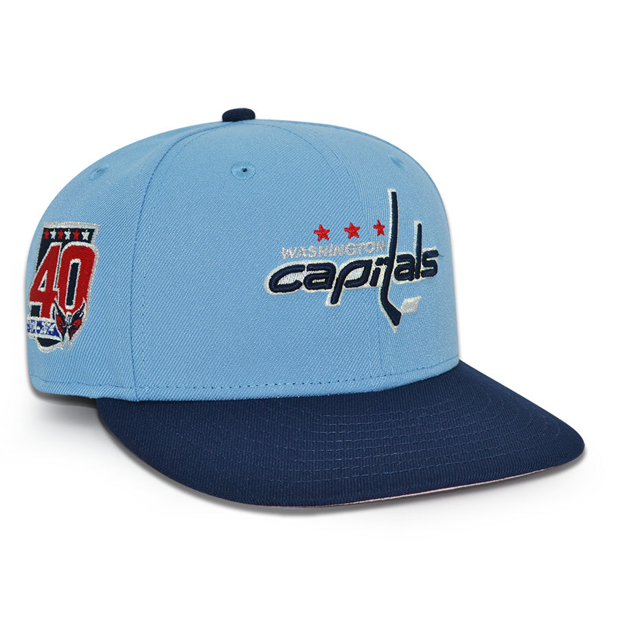Washington Capitals "CITY BLOOM" Exclusive New Era 59Fifty Fitted Hat - Sky/Ocean Side