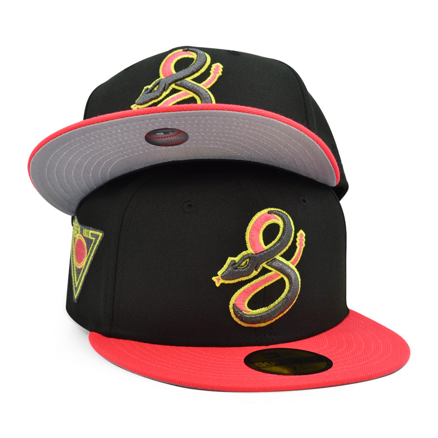 Arizona Diamondbacks SERPIENTES Exclusive New Era 59Fifty Fitted Hat - Black/Lava Red