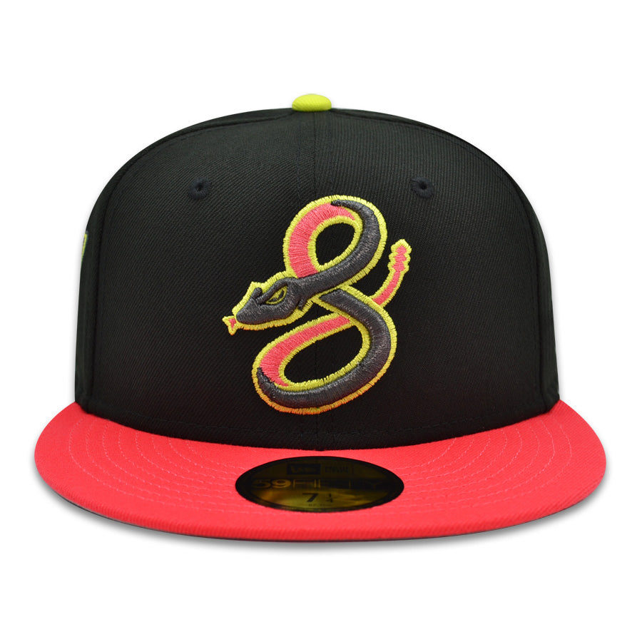 Arizona Diamondbacks SERPIENTES Exclusive New Era 59Fifty Fitted Hat - Black/Lava Red