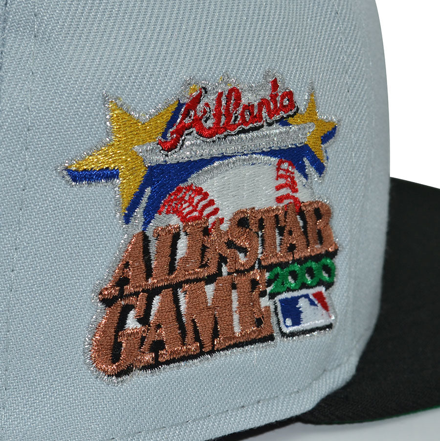 Atlanta Braves "FADED THROWBACKS" Exclusive New Era 59Fifty Fitted Hat - Snow Gray/Black