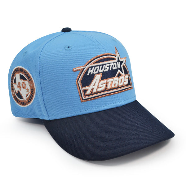 Houston Astros 40 YEARS Exclusive New Era 59Fifty Fitted Hat - Radiant Blue/Navy
