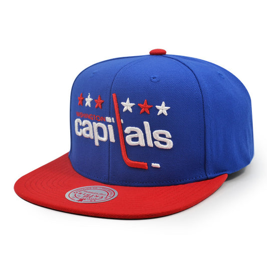 Washington Capitals Mitchell & Ness NHL Team 2 Tone 2.0 Snapback Adjustable Hat - Royal/Red