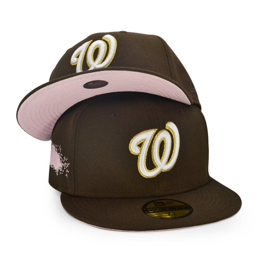Washington Nationals CHERRY BLOSSOM Exclusive New Era 59Fifty Fitted Hat - Walnut