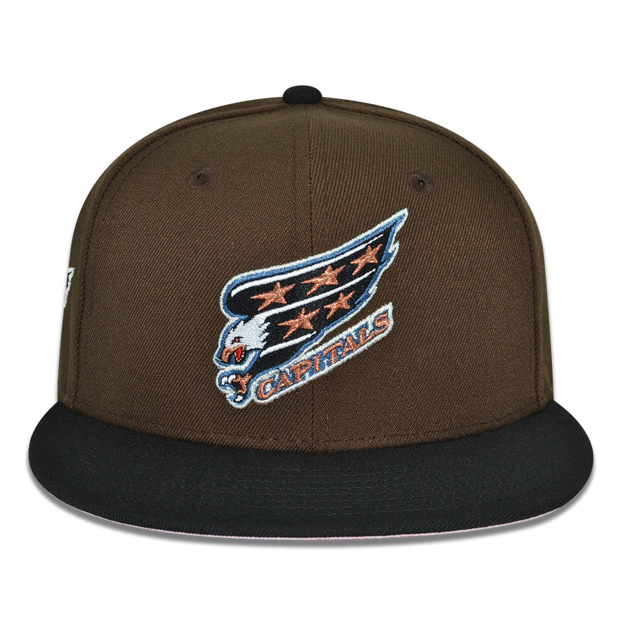 Washington Capitals "CHERRY BLOSSOM" Exclusive New Era 59Fifty Fitted Hat - Walnut/Black/Pinky UV