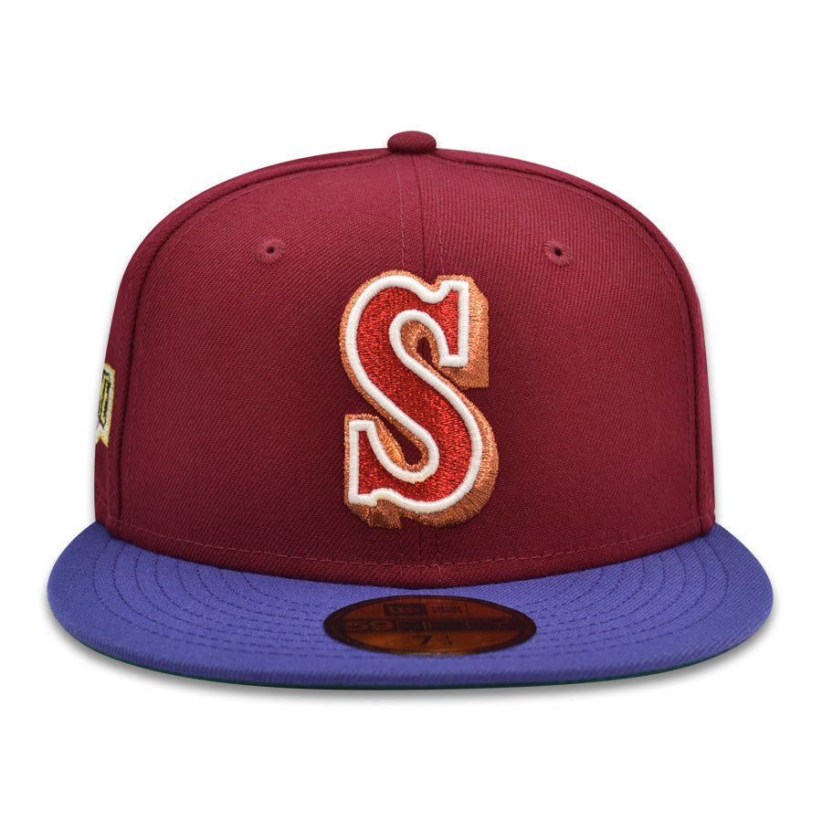 Seattle Mariners 2001 ALL-STAR GAME Exclusive New Era 59Fifty Fitted Hat - Cardinal/New Orchid