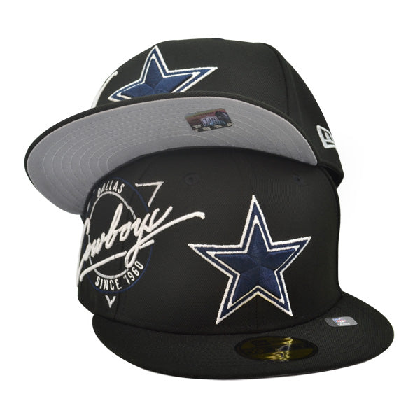 Dallas Cowboys New Era NEON SIGN 59FIFTY Fitted Hat - Black/Navy