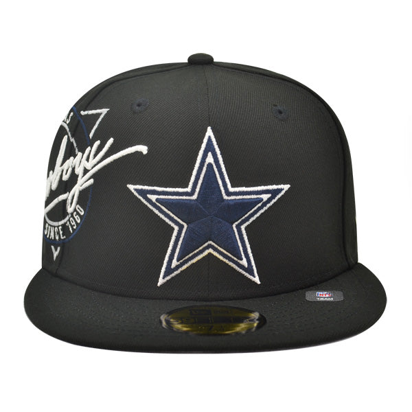 Dallas Cowboys New Era NEON SIGN 59FIFTY Fitted Hat - Black/Navy