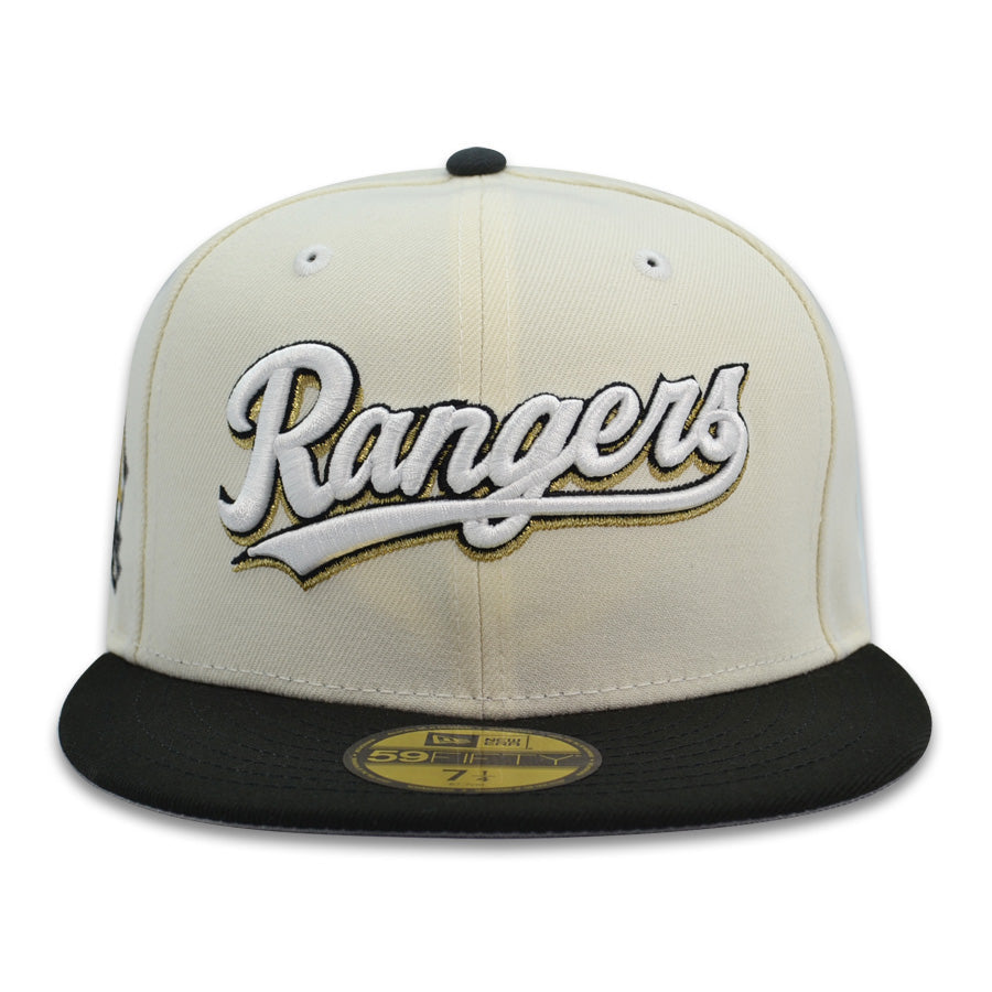 Texas Rangers FINAL SEASON Exclusive New Era 59Fifty Fitted Hat - Chrome/Black