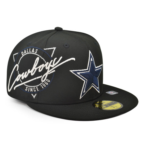 Dallas Cowboys New Era NEON SIGN 59FIFTY Fitted Hat - Black/Navy