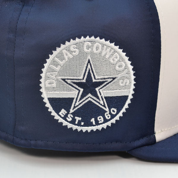 Dallas Cowboys New Era SATIN 59FIFTY Fitted Hat - Navy/White