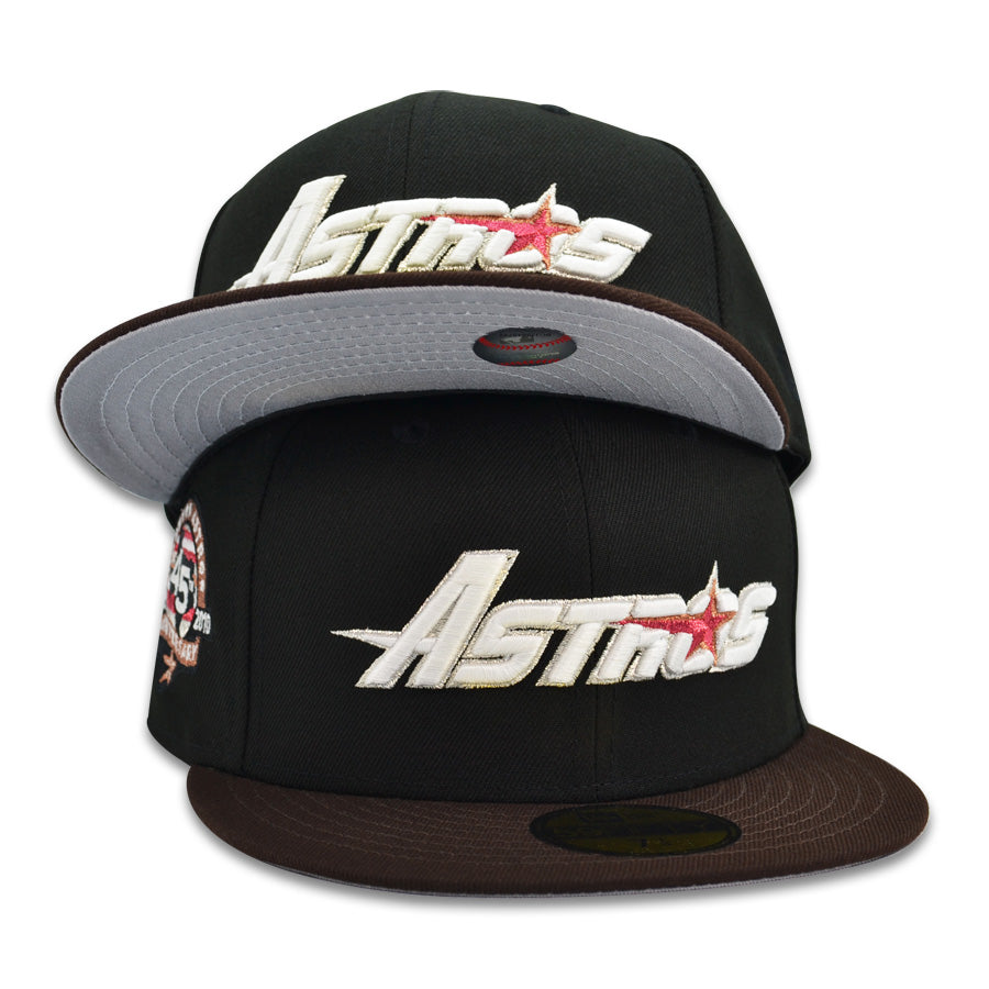 Houston Astros 45th Anniversary Exclusive New Era 59Fifty Fitted Hat - Black/Walnut