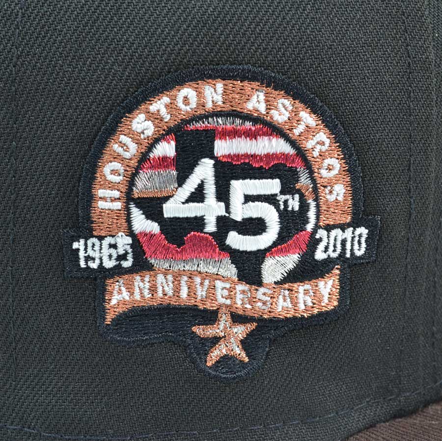 Houston Astros 45th Anniversary Exclusive New Era 59Fifty Fitted Hat - Black/Walnut