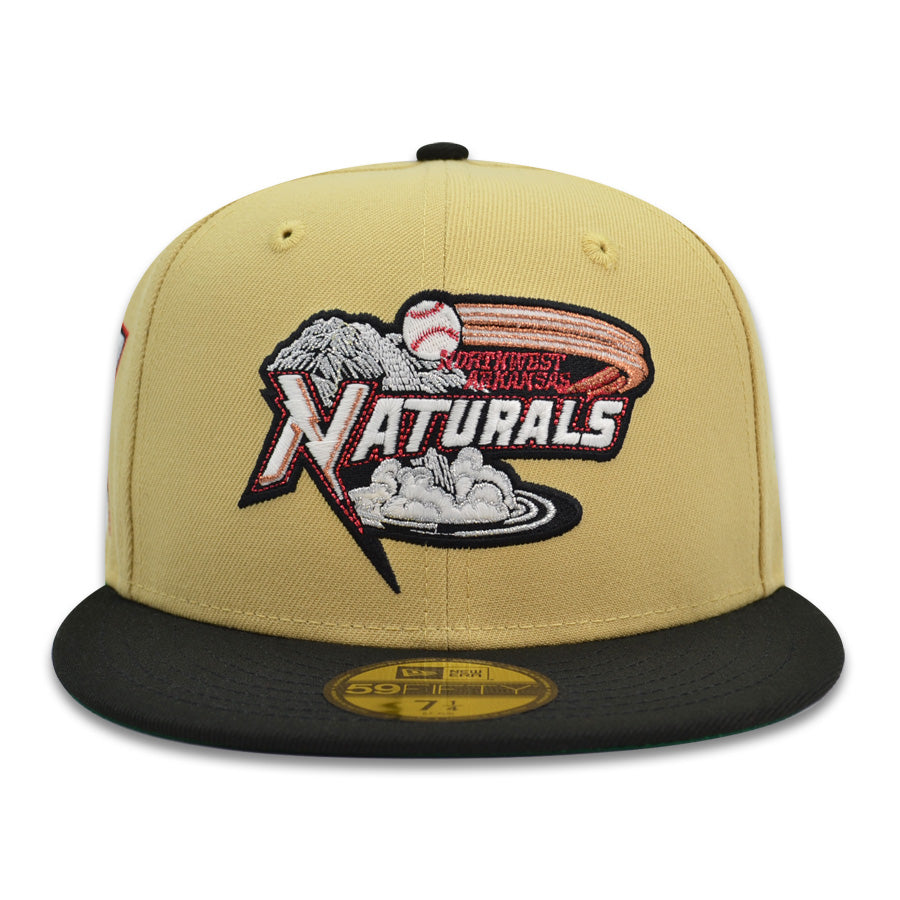 Northwest Arkansas Naturals Exclusive New Era 59Fifty Fitted Hat - Vegas Gold/Black