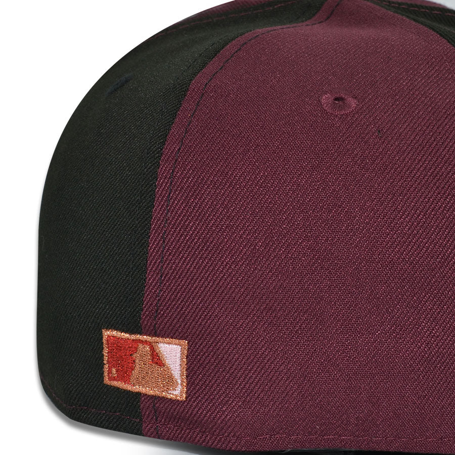New York Yankees "NEZUKO" Pinwheel Exclusive New Era 59Fifty Fitted Hat - Black/Maroon/Walnut