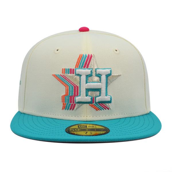 Houston Astros 45th ANNIVERSARY Exclusive New Era 59Fifty Fitted Hat - Chrome/Teal