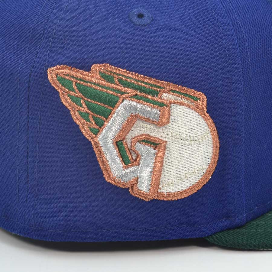 Cleveland Guardians ALTERNATE WINGS Exclusive New Era 59Fifty Fitted Hat - Royal/Dark Green