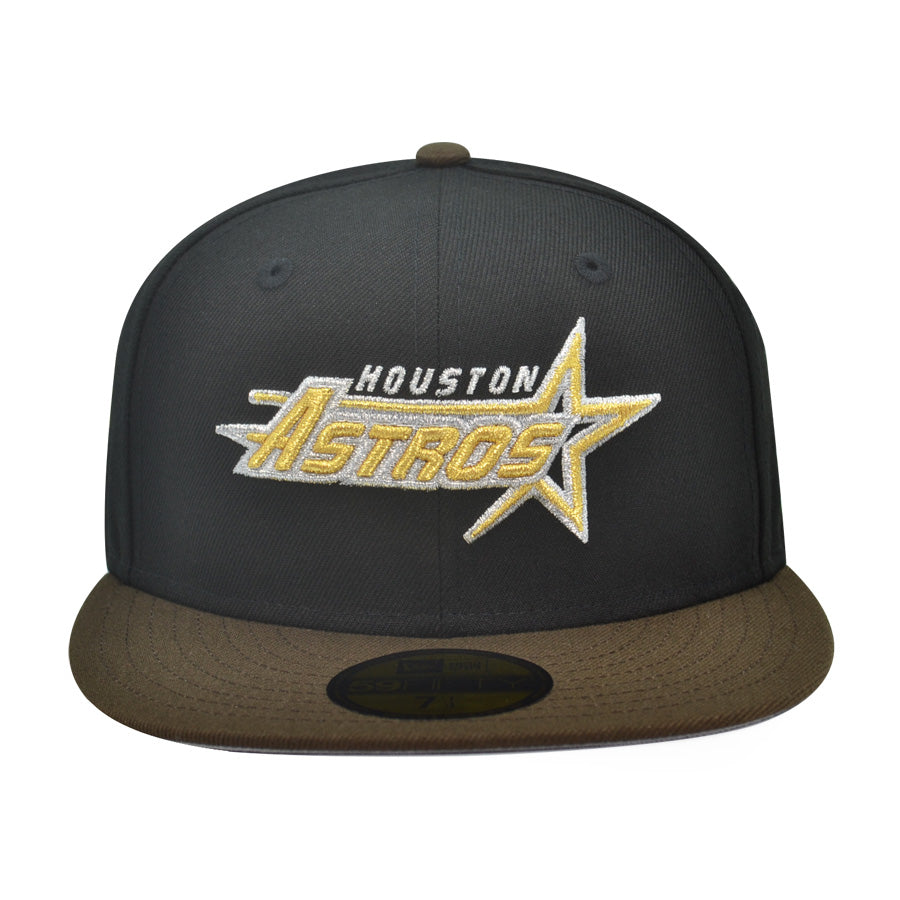 Houston Astros 35 GREAT YEARS Exclusive New Era 59Fifty Fitted Hat - Black/Burntwood