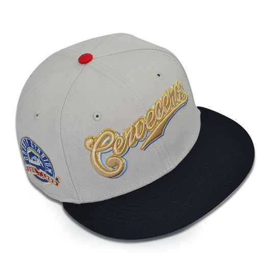Milwaukee Brewers Cerveceros "TECATE" Exclusive New Era 59Fifty Fitted Hat - Stone/Black