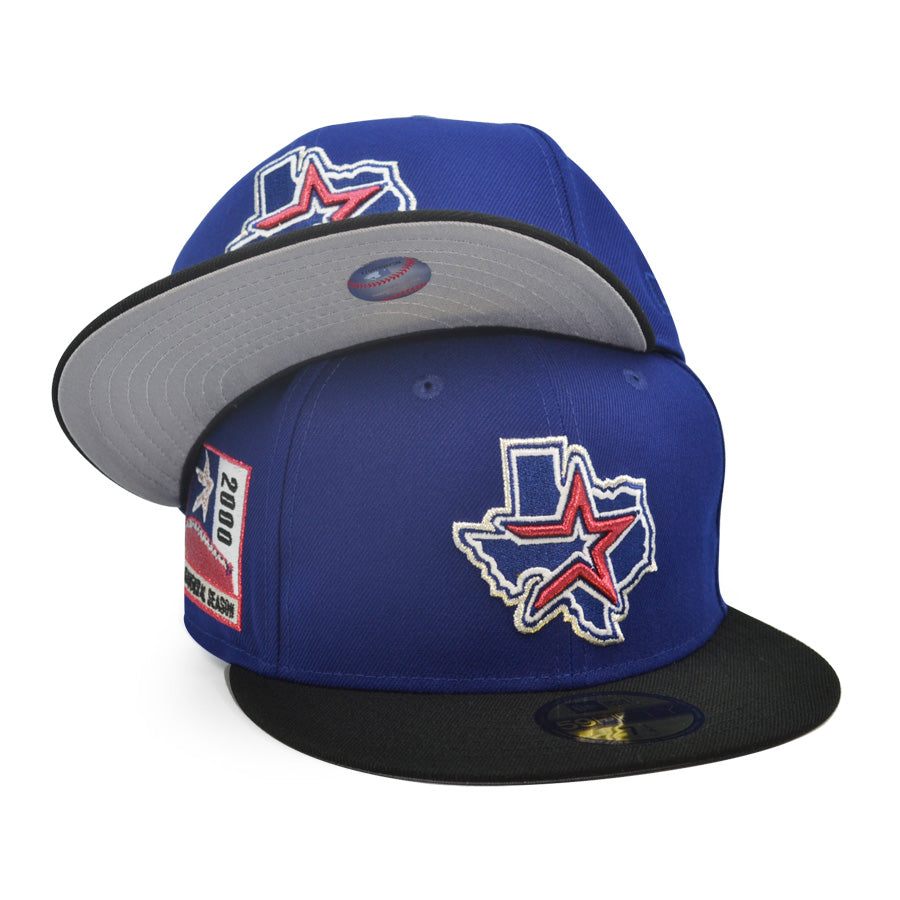 Houston Astros 2000 INAUGURAL SEASON Exclusive New Era 59Fifty Fitted Hat - Royal/Black