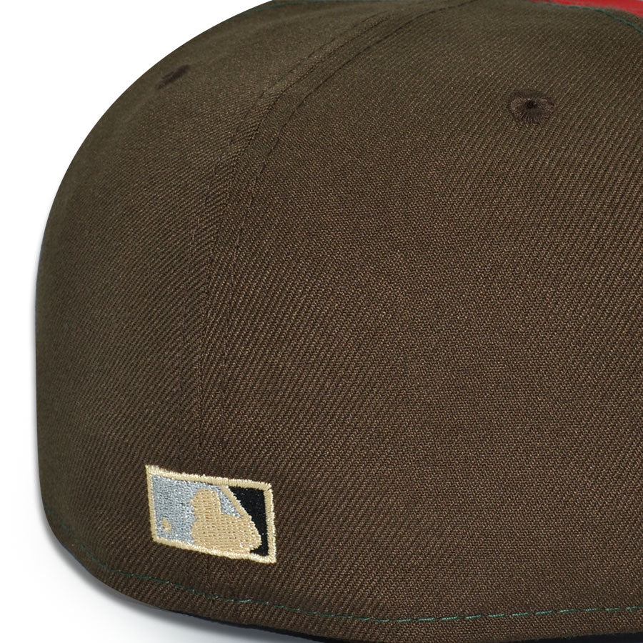 Montreal Expos "MAHOGANY NIGHTS" Pinwheel Exclusive New Era 59Fifty Fitted Hat - Cilantro/Walnut/Scarlet