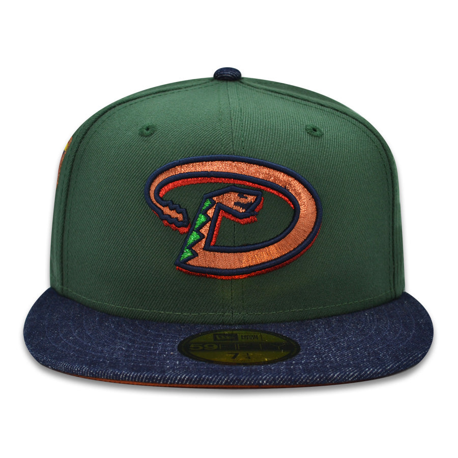 Arizona Diamondbacks 1989 INAUGURAL Exclusive New Era 59Fifty Fitted Hat - MtPine/Denim