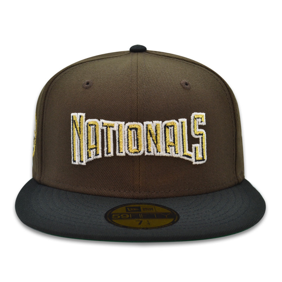 Washington Nationals NEW SCRIPT 2008 INAUGURAL SEASON Exclusive New Era 59Fifty Fitted Hat - Walnut/Black