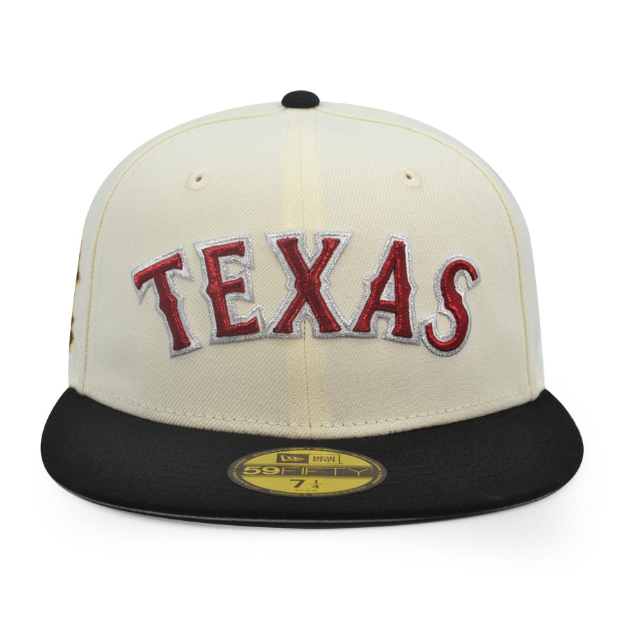 Texas Rangers FINAL SEASON Exclusive New Era 59Fifty Fitted Hat - Chrome/Black