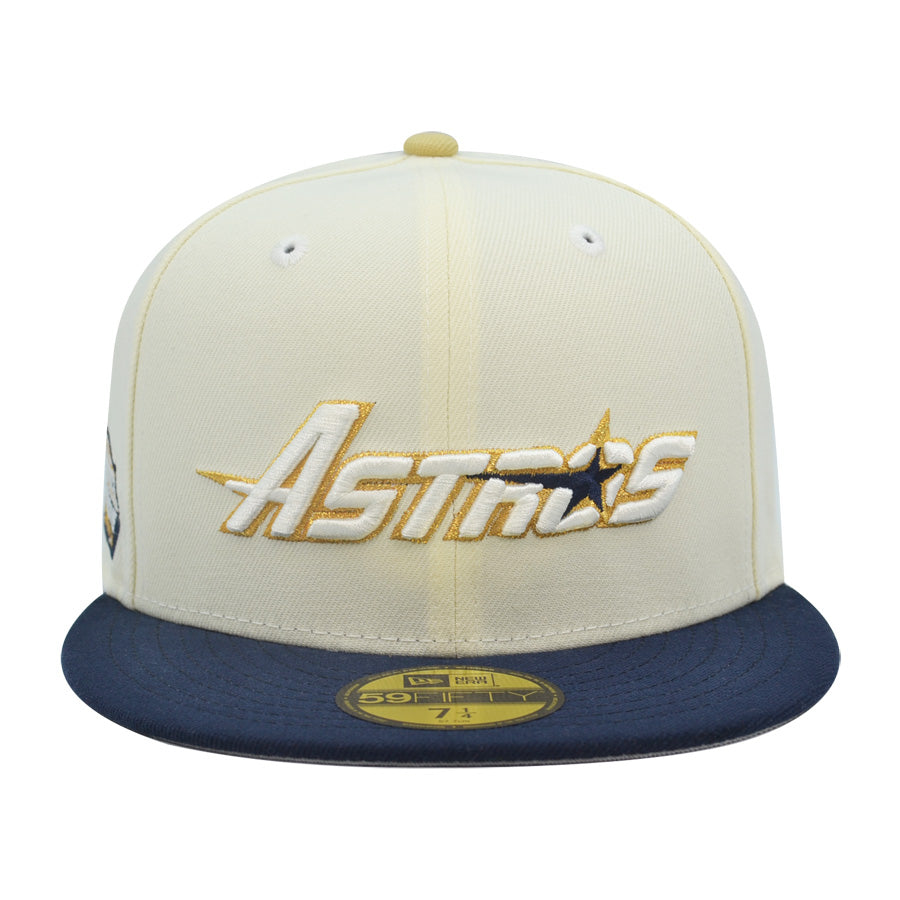 Houston Astros ASTRODOME Exclusive New Era 59Fifty Fitted Hat - Chrome/Navy