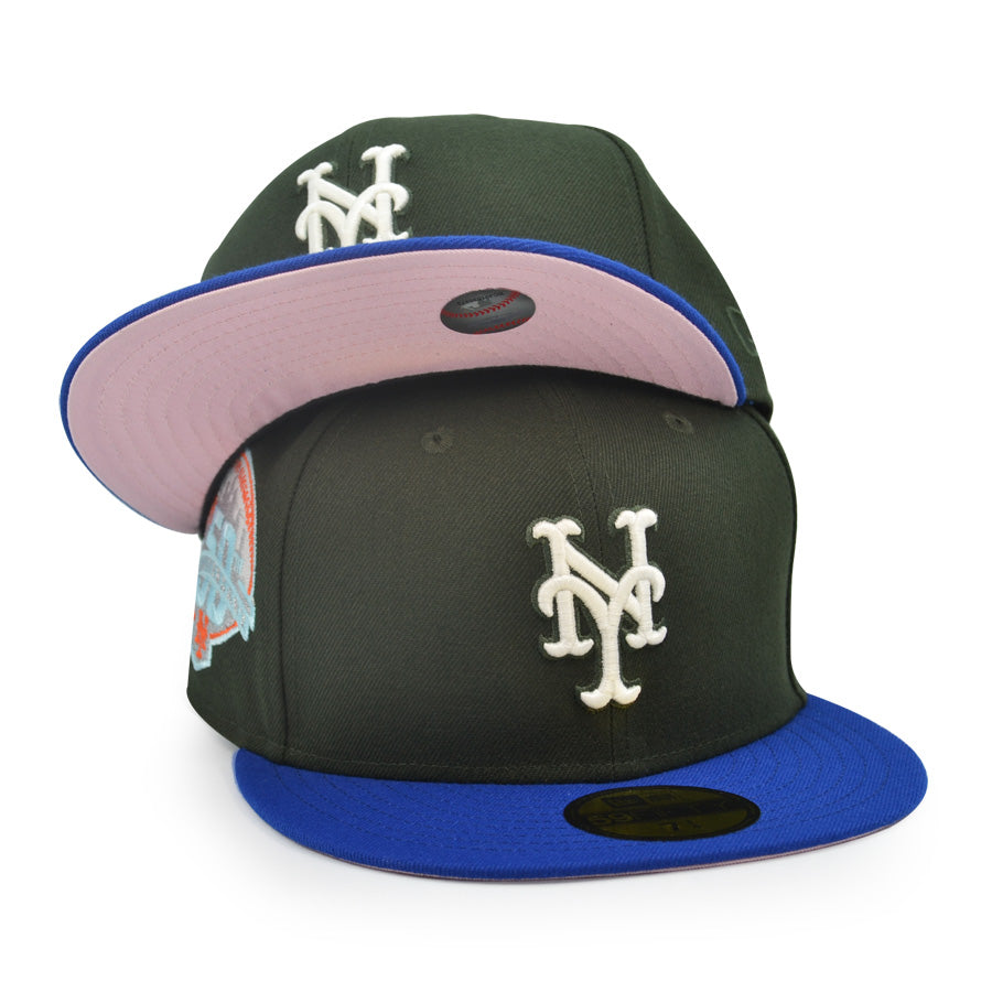 New York Mets 50th ANNIVERSARY Exclusive New Era 59Fifty Fitted Hat - Dark Seaweed/Calming Blue