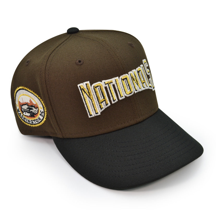 Washington Nationals NEW SCRIPT 2008 INAUGURAL SEASON Exclusive New Era 59Fifty Fitted Hat - Walnut/Black