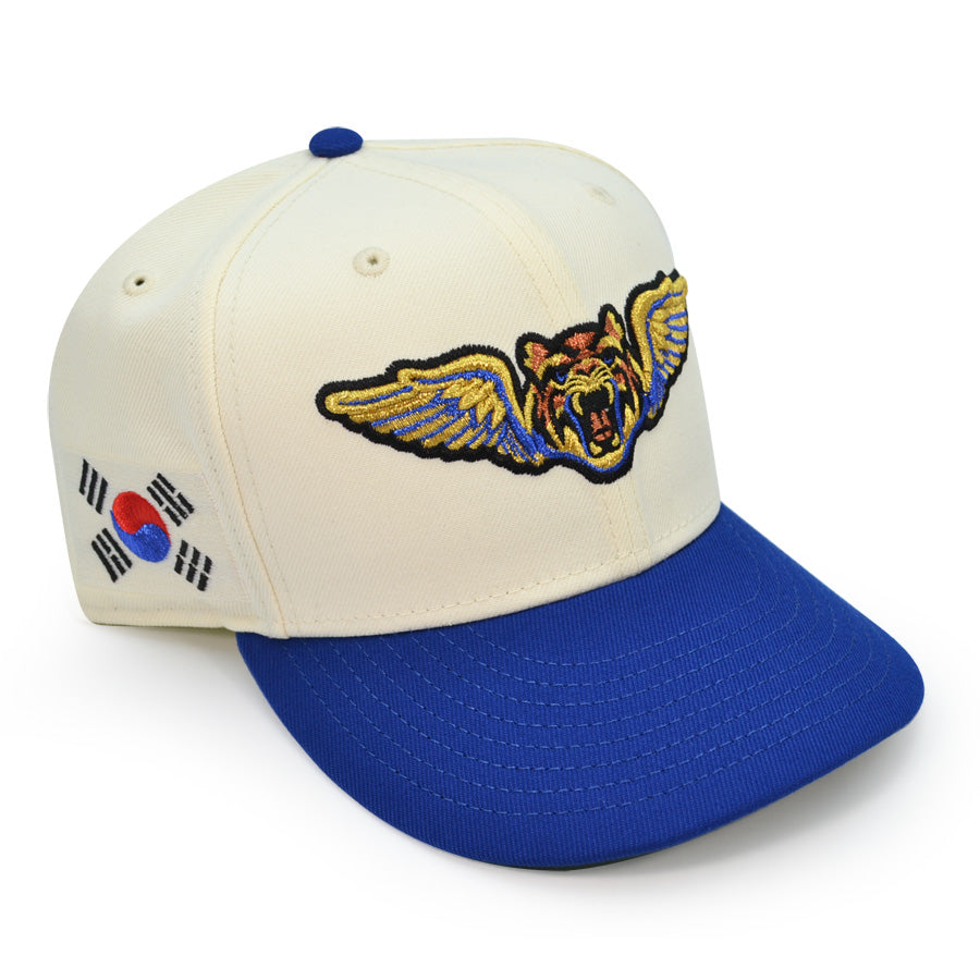 Lakeland Flying Tigers South Korea Flag Exclusive New Era 59Fifty Fitted Hat - Chrome/Royal