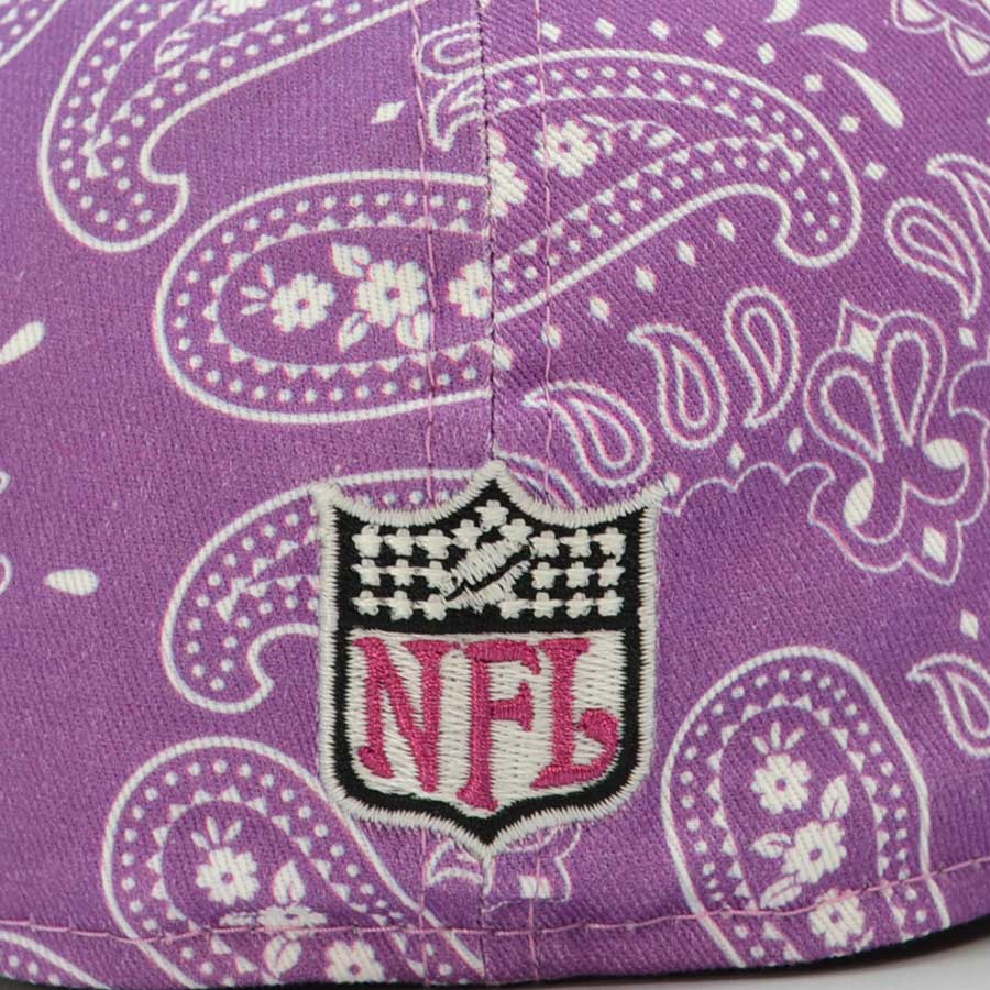 Houston Oilers 1960 Established Exclusive New Era 59Fifty Fitted Hat -Purple Paisley/Black