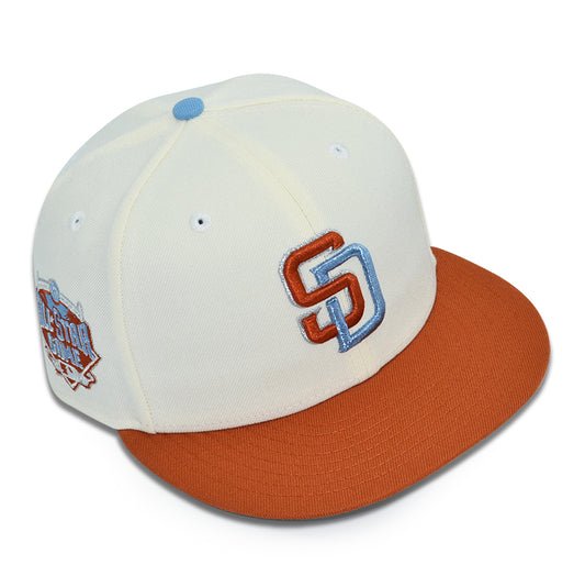 San Diego Padres "SUMMER DAYS" Exclusive New Era 59Fifty Fitted Hat - Chrome/Rust Orange