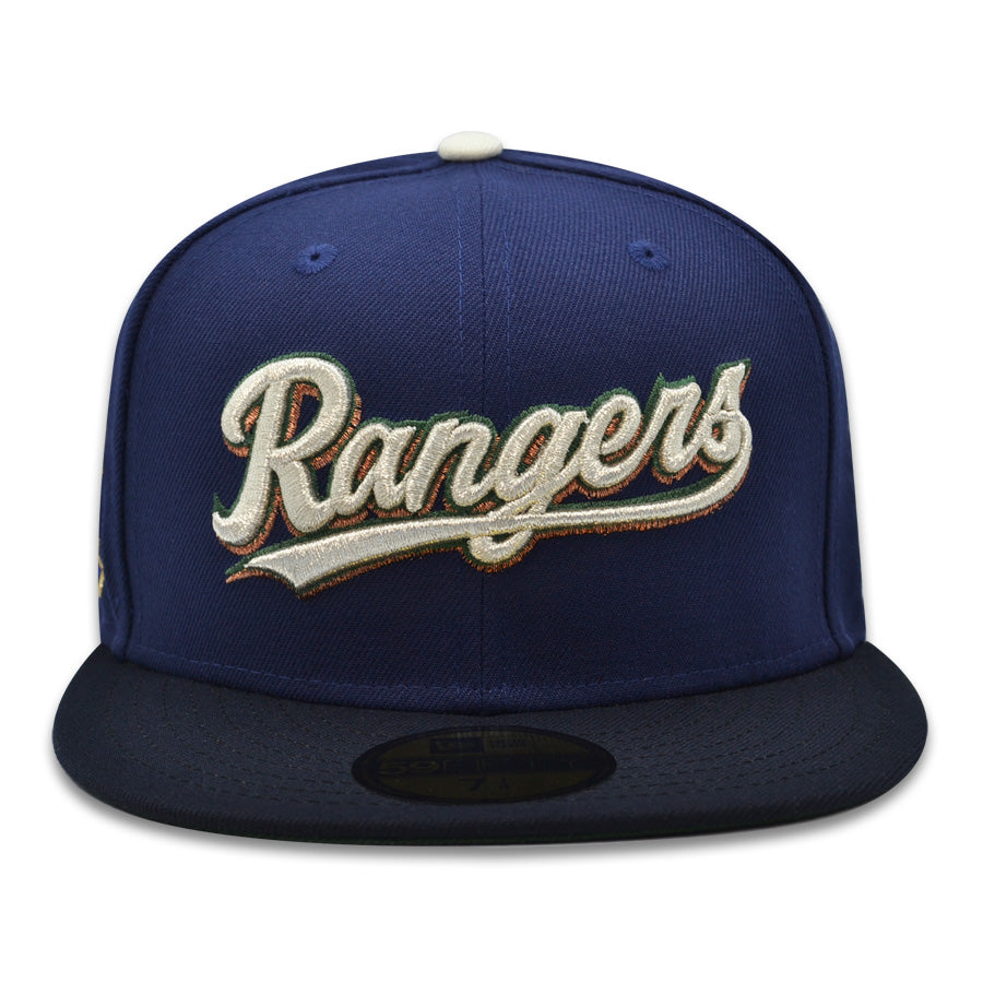 Texas Rangers FINAL SEASON Exclusive New Era 59Fifty Fitted Hat - Light Navy/Black