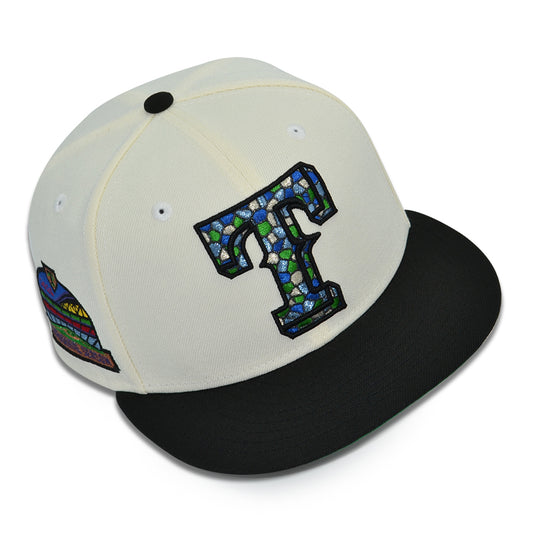 Texas Rangers "HALO GLASS" Exclusive New Era 59Fifty Fitted Hat - Chrome/Black