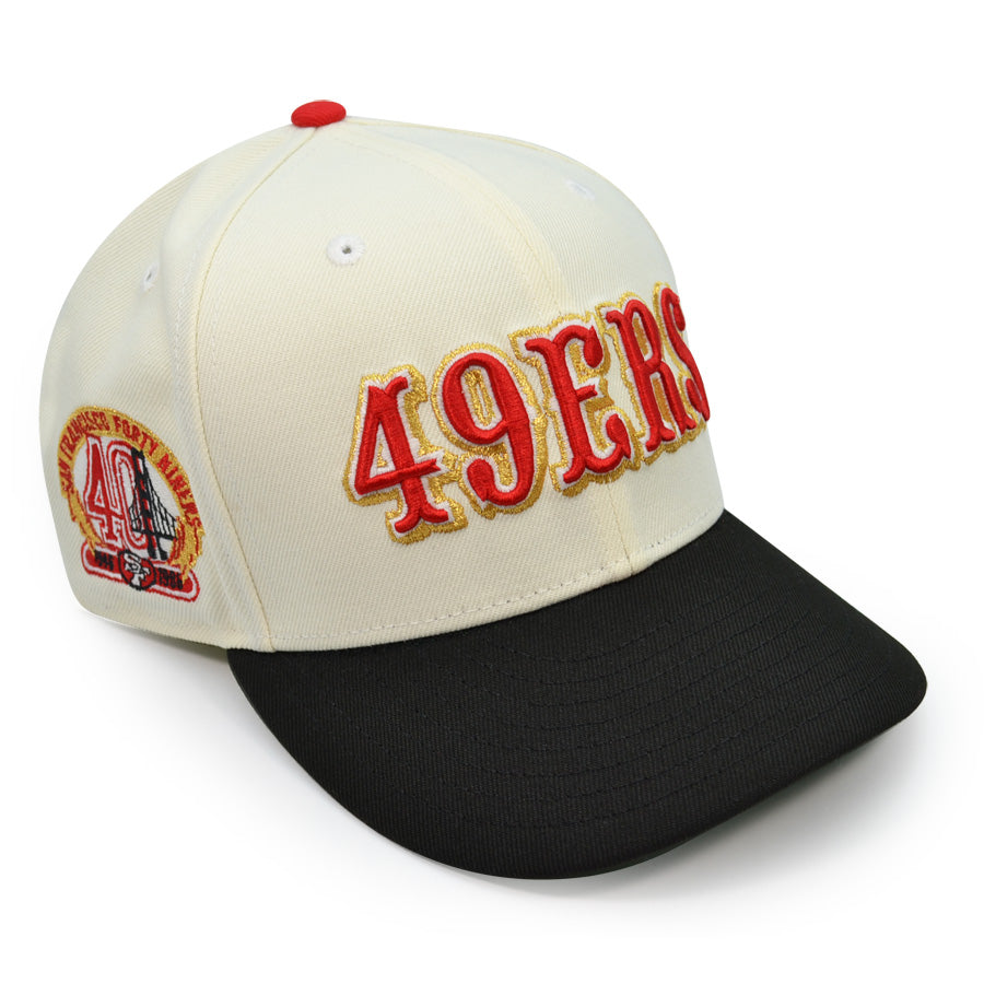 San Francisco 49ers 40th Anniversary Exclusive New Era 59Fifty Fitted Hat -Chrome/Black