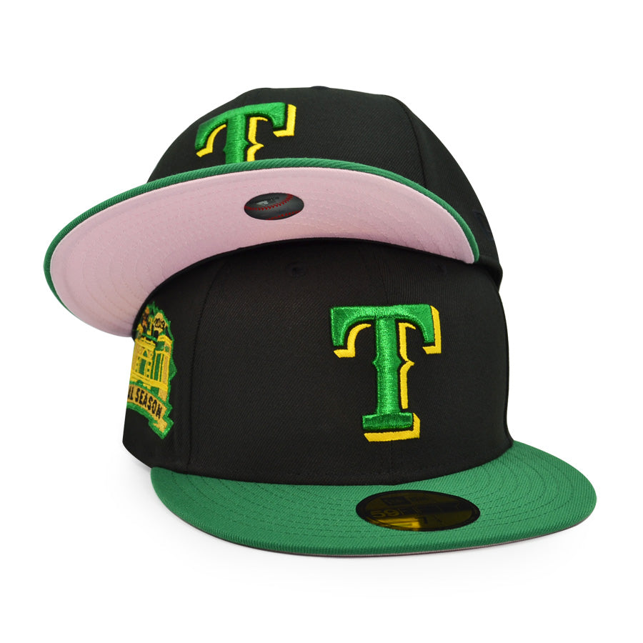 Texas Rangers FINAL SEASON Exclusive New Era 59Fifty Fitted Hat - Black/Green