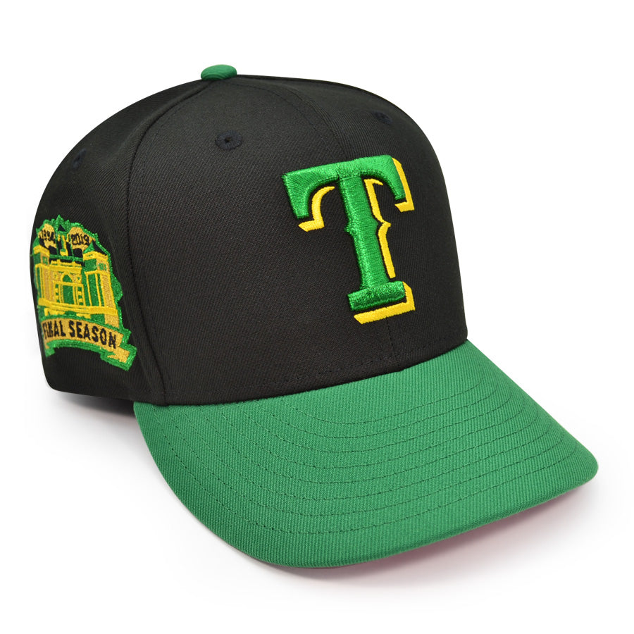 Texas Rangers FINAL SEASON Exclusive New Era 59Fifty Fitted Hat - Black/Green