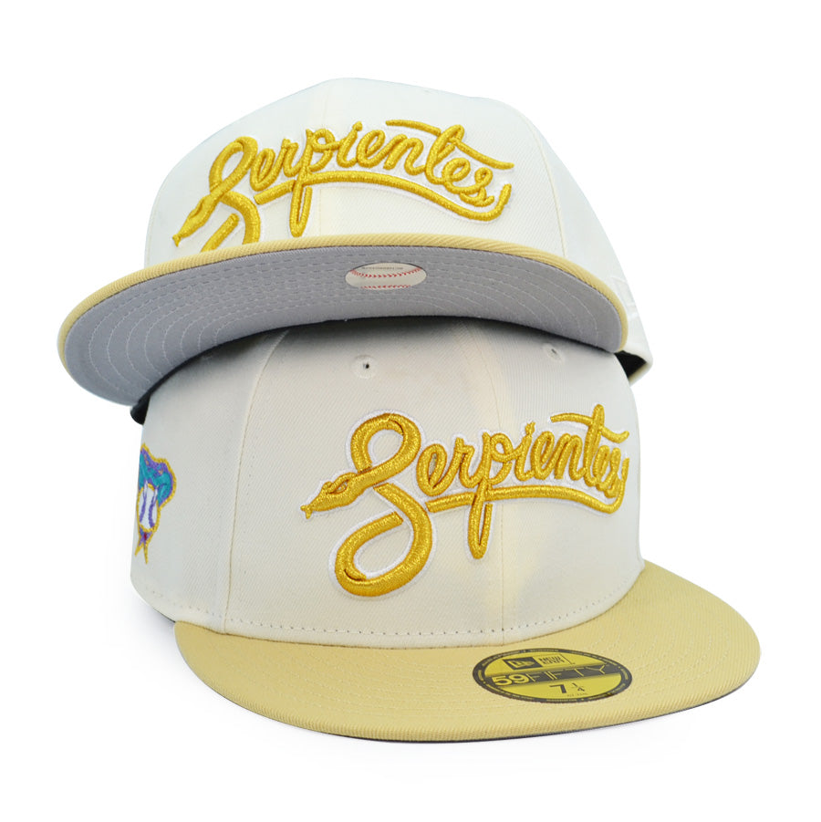 Arizona Diamondbacks Serpentines Script New Era 59Fifty Fitted Hat - Chrome/Vegas Gold