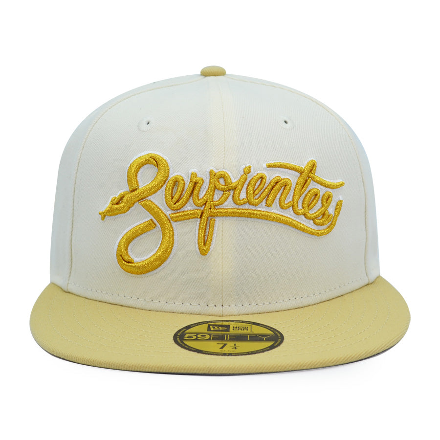 Arizona Diamondbacks Serpentines Script New Era 59Fifty Fitted Hat - Chrome/Vegas Gold