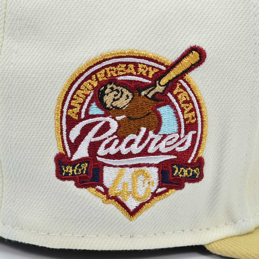 San Diego Padres 40th ANNIVERSARY New Era 59Fifty Fitted Hat - Chrome/Vegas Gold