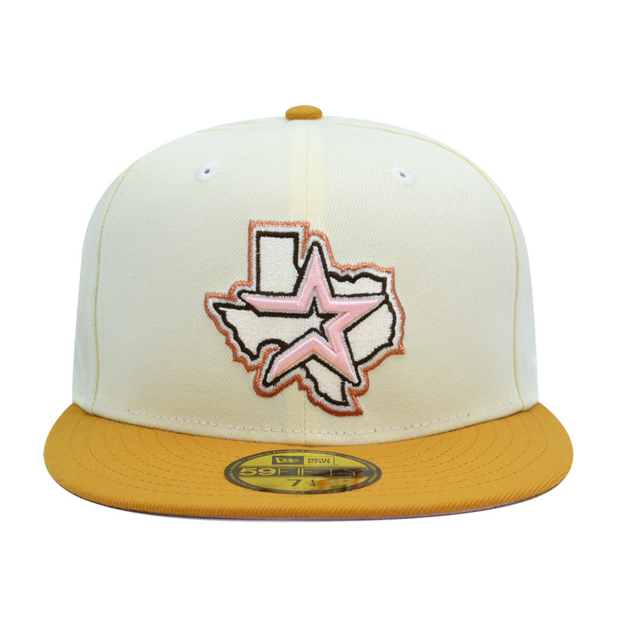 Houston Astros 45th ANNIVERSARY Exclusive New Era 59Fifty Fitted Hat - Chrome/Wheat