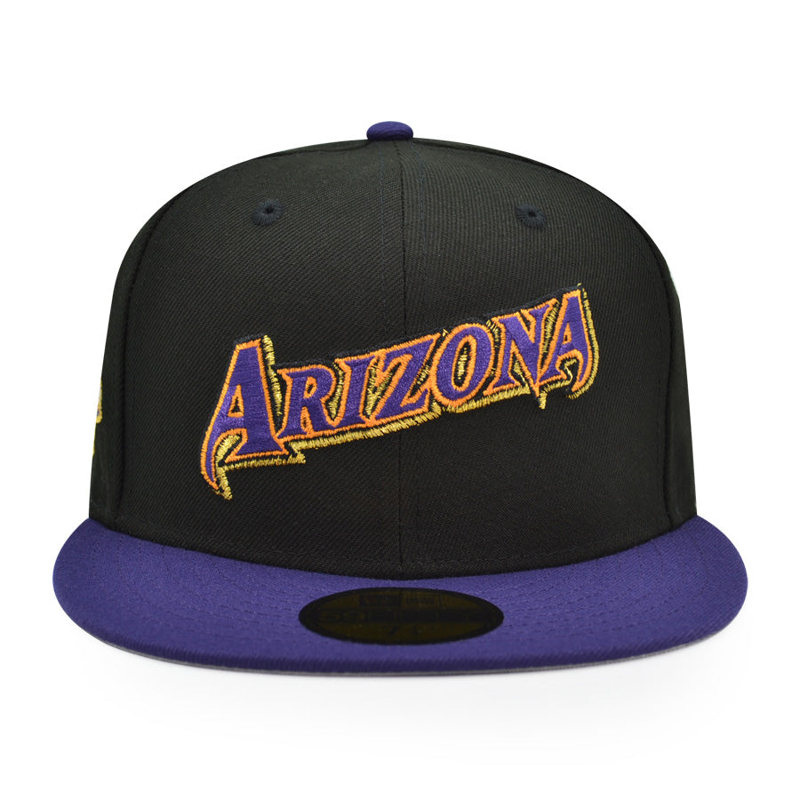 Arizona Diamondbacks 2001 WORLD SERIES Exclusive New Era 59Fifty Fitted Hat - Black/Purple