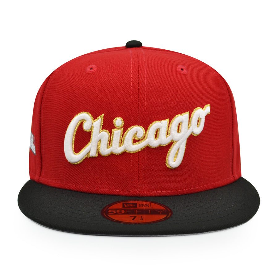 Chicago White Sox 2005 WORLD SERIES Exclusive New Era 59Fifty Fitted Hat - Scarlet/Black