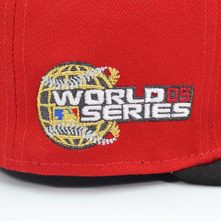 Chicago White Sox 2005 WORLD SERIES Exclusive New Era 59Fifty Fitted Hat - Scarlet/Black