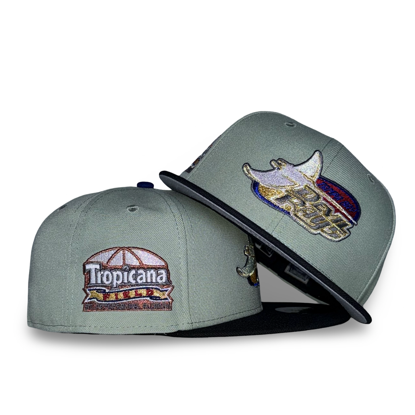 Tampa Bay Devil Rays "IRIDESCENT SCALES" Exclusive New Era 59Fifty Fitted Hat - Everest/Black