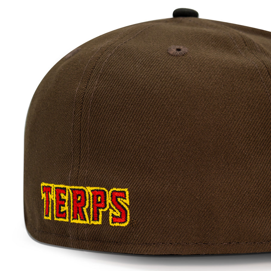 Maryland Terrapins "MUDLINE TERP" Exclusive New Era 59Fifty Fitted Hat - Walnut/Black