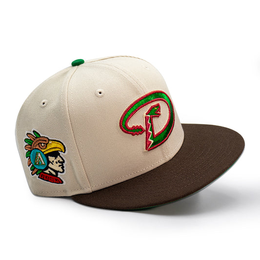 Arizona Diamondbacks "QUETZALCOATL" Exclusive New Era 59Fifty Fitted Hat - Stone/Walnut